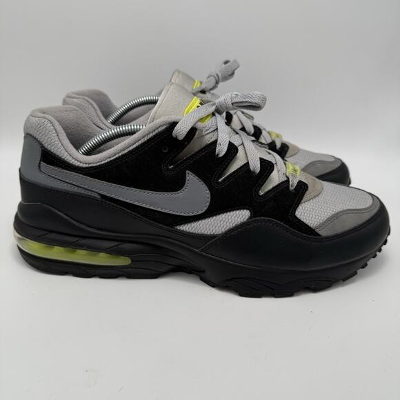 Size 11 - Nike Air Max 94 Men’s Wolf Grey Black Volt Custom AV2300-001 - Picture 2 of 9